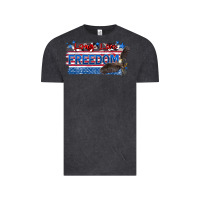 Vintage Black long live freedom Vintage Tee - Zillion Design Studio