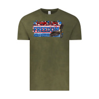 Vintage Olive long live freedom Vintage Tee - Zillion Design Studio
