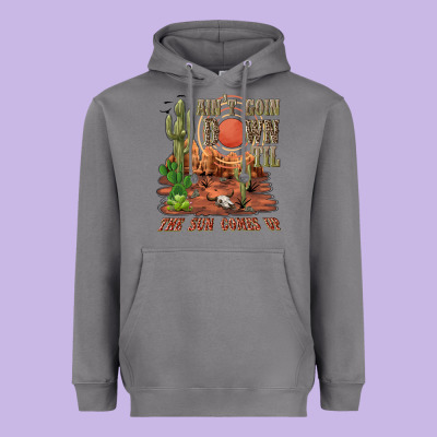 Aintgoin Down Til The Sun Comes Up Desert Heavyweight Hoodie Designed By Nancycooperartshop