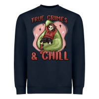Navy true crimes & chill Heavyweight Sweatshirt - MaliasSmallBusiness