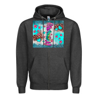 Charcoal Heather mommy leopard turquoise Zipper Hoodie - JahusDesignShop