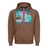 Chestnut mommy leopard turquoise Zipper Hoodie - JahusDesignShop