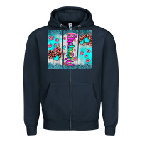 Navy mommy leopard turquoise Zipper Hoodie - JahusDesignShop