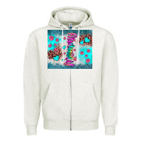 Oatmeal Heather mommy leopard turquoise Zipper Hoodie - JahusDesignShop