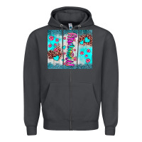 Smoke mommy leopard turquoise Zipper Hoodie - JahusDesignShop