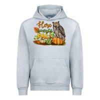 Heather Grey Here Comes Fall Owl Urban Hoodie - LillyAllenDesigns