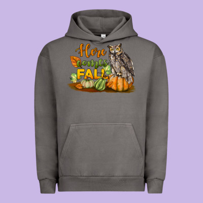 Here Comes Fall Owl Urban Hoodie Designed By Lillyallendesigns