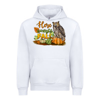 White Here Comes Fall Owl Urban Hoodie - LillyAllenDesigns