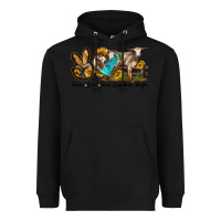 Black peace love longhorn heifer Heavyweight Hoodie - LillyAllenDesigns