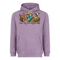 Lavender peace love longhorn heifer Heavyweight Hoodie - LillyAllenDesigns