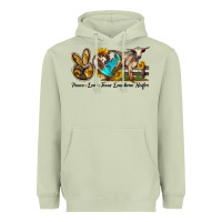 Matcha peace love longhorn heifer Heavyweight Hoodie - LillyAllenDesigns
