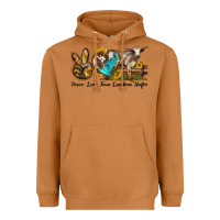 Meerkat peace love longhorn heifer Heavyweight Hoodie - LillyAllenDesigns