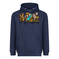 Navy peace love longhorn heifer Heavyweight Hoodie - LillyAllenDesigns