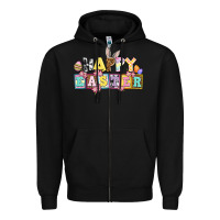 Black happy easter Zipper Hoodie - AdoDesignShop