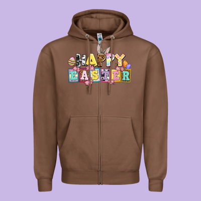 Happy Easter Zipper Hoodie Designed By Adodesignshop