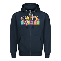 Navy happy easter Zipper Hoodie - AdoDesignShop