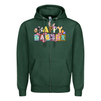 Sports Green happy easter Zipper Hoodie - AdoDesignShop
