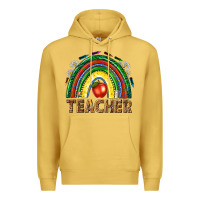 Antique Gold rainbow teacher Premium Hoodie - NancyCooperArtShop