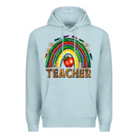 Blue Mist rainbow teacher Premium Hoodie - NancyCooperArtShop