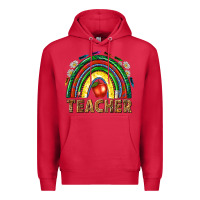 Cardinal rainbow teacher Premium Hoodie - NancyCooperArtShop