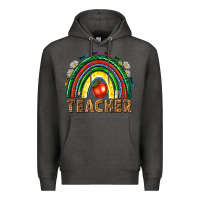 Charcoal Heather rainbow teacher Premium Hoodie - NancyCooperArtShop