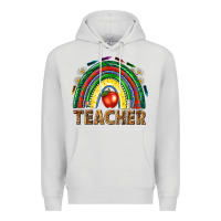 Dove Grey rainbow teacher Premium Hoodie - NancyCooperArtShop