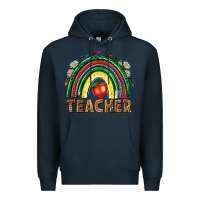 Navy rainbow teacher Premium Hoodie - NancyCooperArtShop