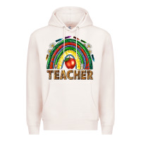 Pale Pink rainbow teacher Premium Hoodie - NancyCooperArtShop