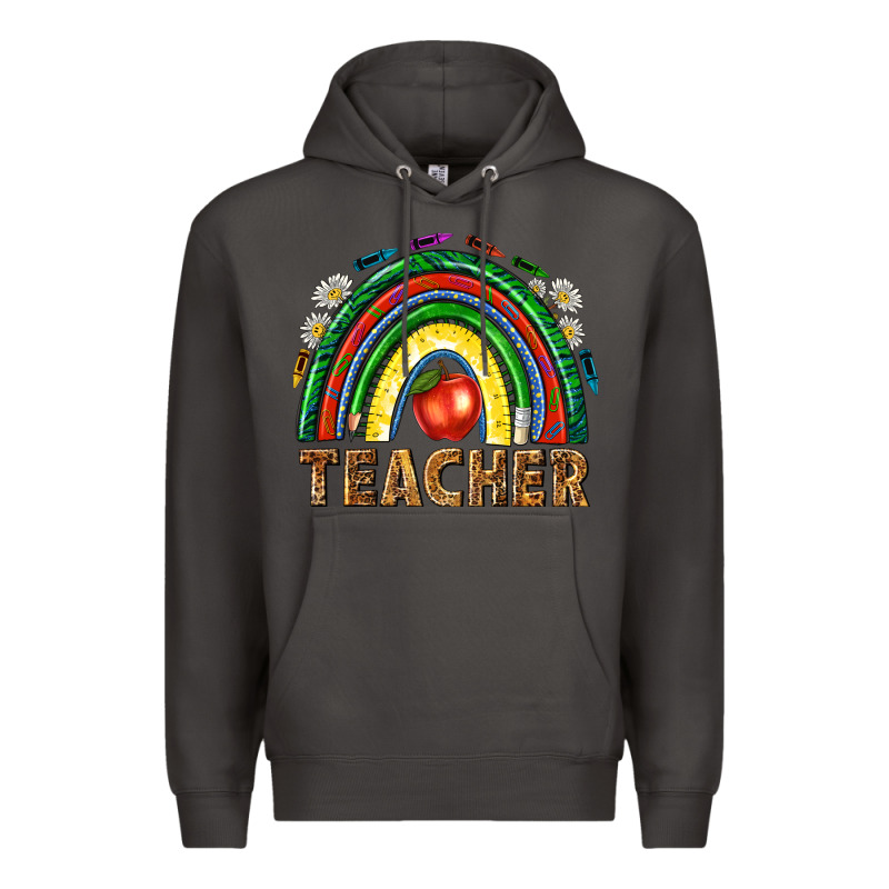 Rainbow Teacher Premium Hoodie by NancyCooperArtShop | Teevron