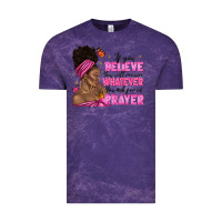 Cloud Purple afro woman bun and religion faith prayer Vintage Tee - texasbilliewilder
