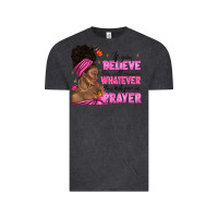Vintage Black afro woman bun and religion faith prayer Vintage Tee - texasbilliewilder