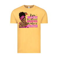 Vintage Mustard afro woman bun and religion faith prayer Vintage Tee - texasbilliewilder