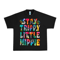 Black stay trippy little hippie Urban Heavy Tee - Zillion Design Studio