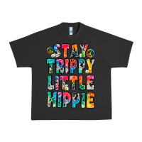 Pigment Black stay trippy little hippie Urban Heavy Tee - Zillion Design Studio