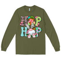 Army Green Hip hop Happy Easter Long Sleeve Tee - Neo Western