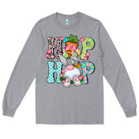 Heather Grey Hip hop Happy Easter Long Sleeve Tee - Neo Western