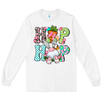 White Hip hop Happy Easter Long Sleeve Tee - Neo Western