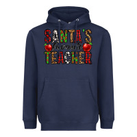 Navy santa's favorite teacher Heavyweight Hoodie - Jasminsmagicworld