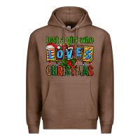 Chestnut just a girl who loves christmas Premium Hoodie - AdoDesignShop