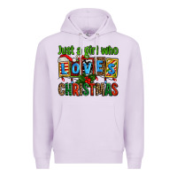 Lilac just a girl who loves christmas Premium Hoodie - AdoDesignShop