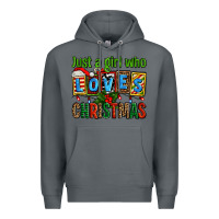 Rock just a girl who loves christmas Premium Hoodie - AdoDesignShop