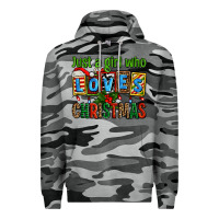 Slate Camo just a girl who loves christmas Premium Hoodie - AdoDesignShop