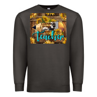 Smoke Western Teacher Pencil With Sunflowers Premium Sweatshirt - LillyAllenDesigns