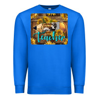 True Royal Western Teacher Pencil With Sunflowers Premium Sweatshirt - LillyAllenDesigns