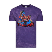 Cloud Purple freedom rock hand Vintage Tee - Zillion Design Studio