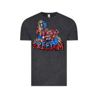 Vintage Black freedom rock hand Vintage Tee - Zillion Design Studio
