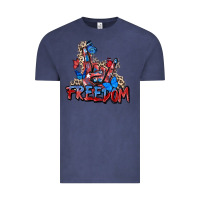 Vintage Denim freedom rock hand Vintage Tee - Zillion Design Studio