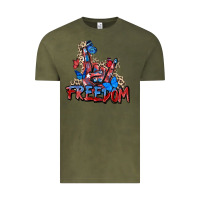 Vintage Olive freedom rock hand Vintage Tee - Zillion Design Studio