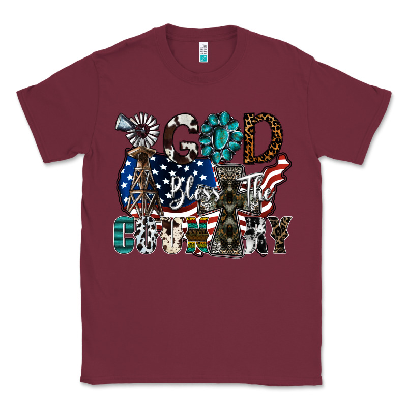 God Bless The Country Classic Tee by SublimationCraftShop | Teevron