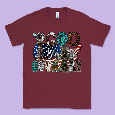 God Bless The Country Classic Tee Designed By Sublimationcraftshop